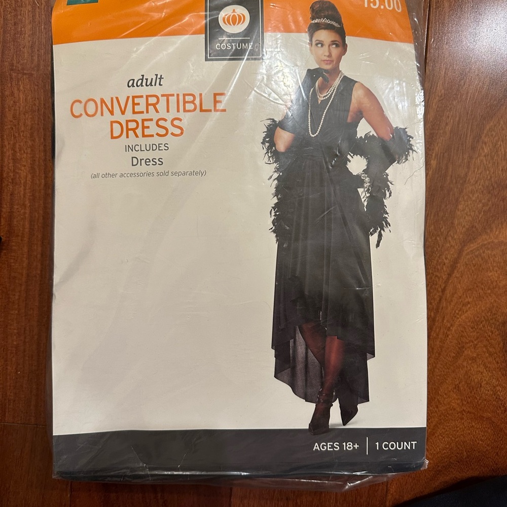 Target Black Asymmetrical Convertible Dress Halloween Hepburn